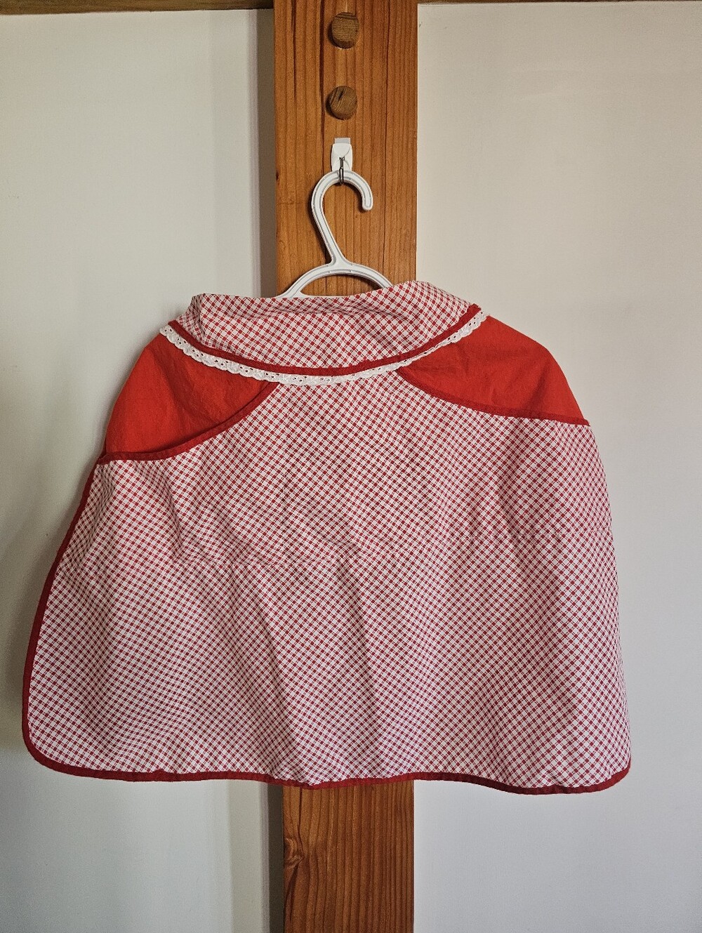 Red & White Gingham Half Apron